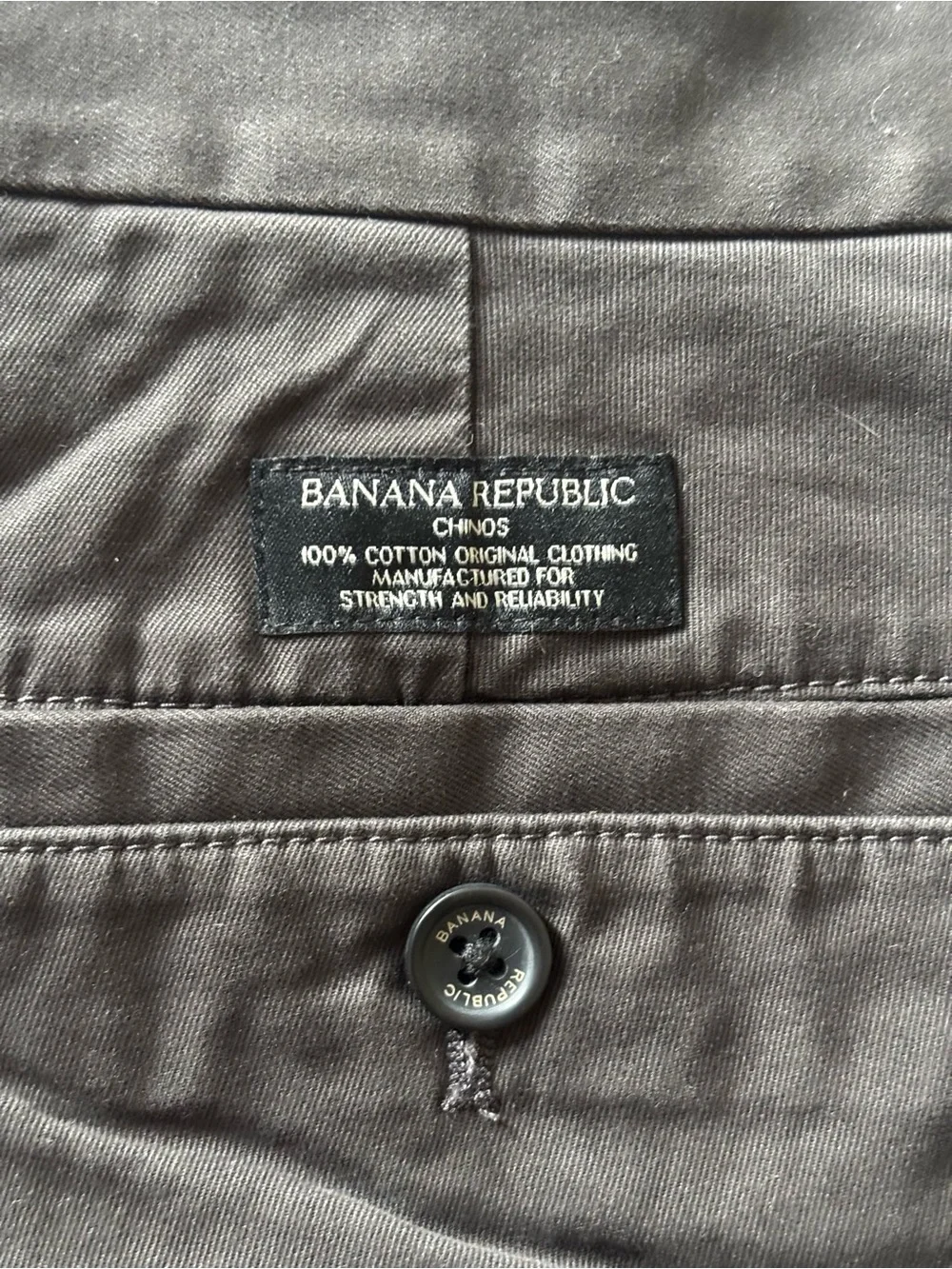 Banana Republic Men's Charcoal Gray Chinos - Emerson Chino